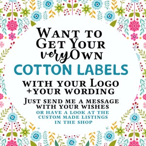 Fabric sewing tags, 20x labels, 1.5x1 fold-over, cotton label, personalize with text, customize label, clothing tag, name tag, uncut image 9