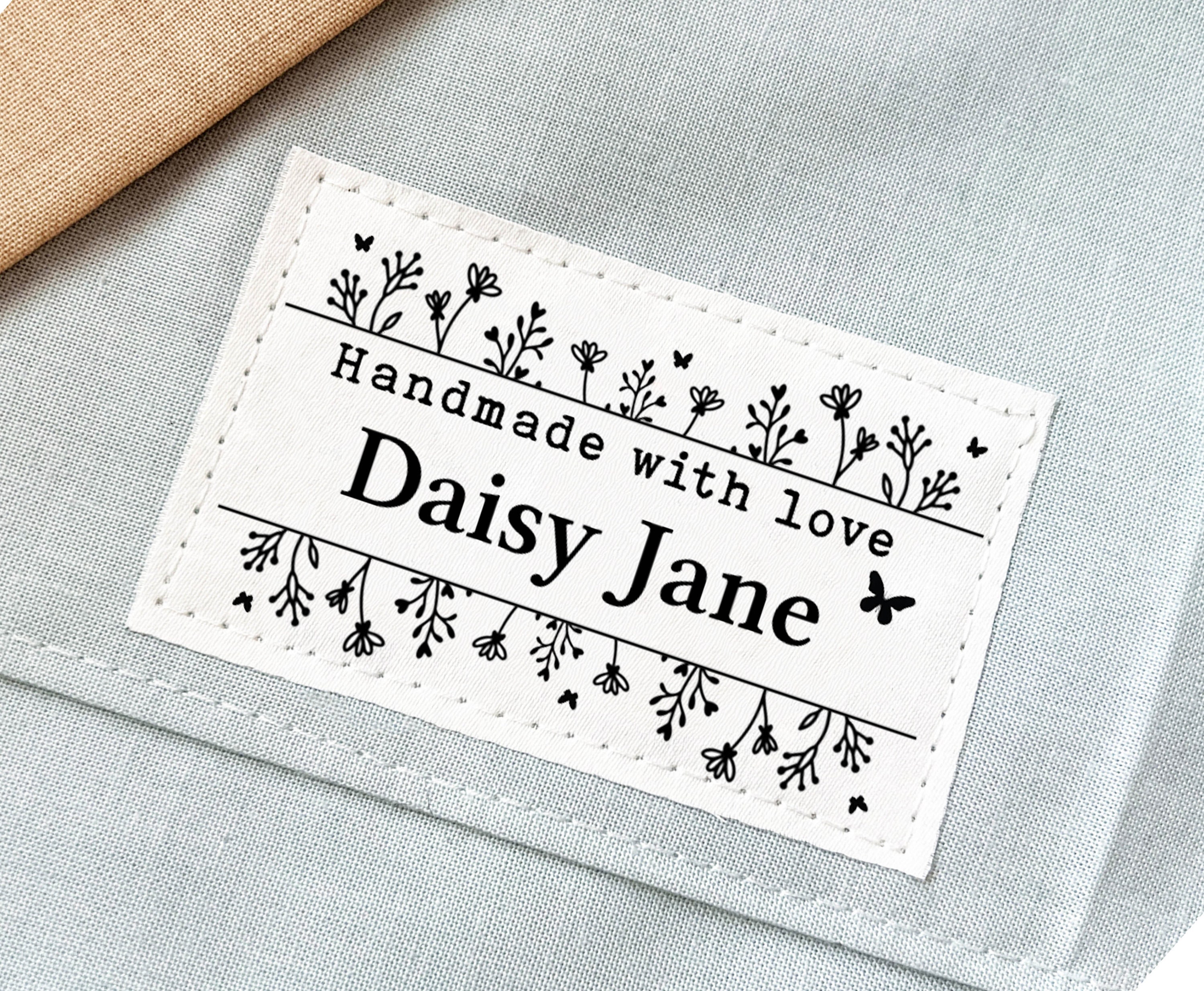 Clothes Labels-organic Cotton Fabric Name Tags-custom Sewing Labels Made to  Order-20 Labels With Two Lines of Text 