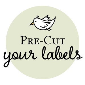 VOORSNIJDOPTIE. Add-on voor textiellabel. Aangepaste labels met de hand voorgesneden. Door Lilla Lotta