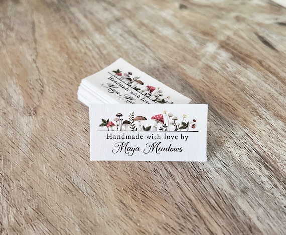Fabric sewing labels, 40x sew-on, or 16x,fold-over, iron-on, cotton, to personalize, customize, blanket tag, quilt label, name tag, uncut