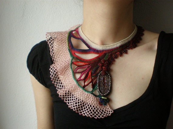 Eurystomella Aupouria ... Freeform Beaded Crochet Necklace | Etsy