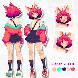 Reference sheet, Character Sheet Commission, Furry Reference Sheet, Anime, Custom Character Sheet, Character Art, Oc Art, Vtuber Model