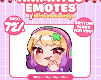 Animated Emote, Animated Twitch Emotes, Custome stickers, Twitch Emote for streamer, custom animated emotes, Discord Emotes, furry sticker