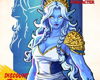 CUSTOM DND CHARACTER, Custom DnD Art, DnD Portrait, DnD, Dungeons And Dragons, custom DnD commission, DnD Character art, Fantasy rpg