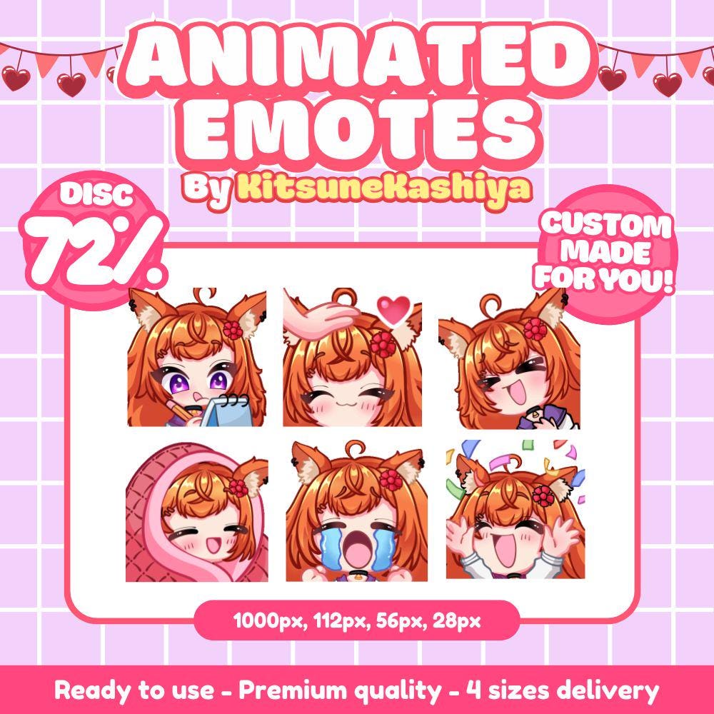 Animated Emote, Animated Twitch Emotes, Custome Stickers, Twitch Emote ...