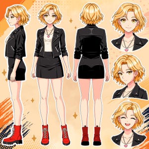 Hoja de referencia, Comisión de hoja de personaje, Anime, Arte de personaje, Hoja de personaje personalizada, Personaje personalizado
