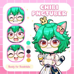 PNGTuber Chibi Personalizado, Comissão de Personagem para Streaming na Twitch, Comissão PNGTuber, PNGTuber Pronto, Avatar PNGTuber, PNGTuber