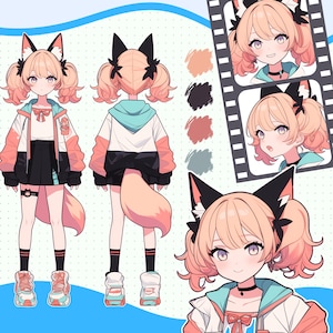 Character sheet, character concept, Reference Avatar, reference sheet,  Custom Character, anime sheet, furry reference, vtuber sheet, character design, oc reference sheet, Furry ref sheet, vtuber model, Character model, avatar, Anime Vtuber, anime commission, original character, Vtuber Commission, avatar, character commission, Anime Commission, artwork commission, design sheet, streaming, anime, avatar, vtuber model furry, vtuber design, design vtuber, anime sheet, Avatar sheet, christmas Gift