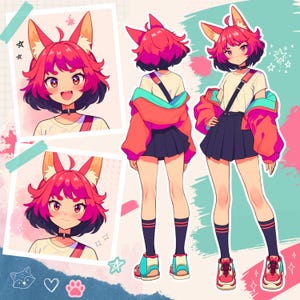 Hoja de referencia, Comisión de hoja de personaje, Anime, Arte de personaje, Hoja de personaje personalizada, Personaje personalizado