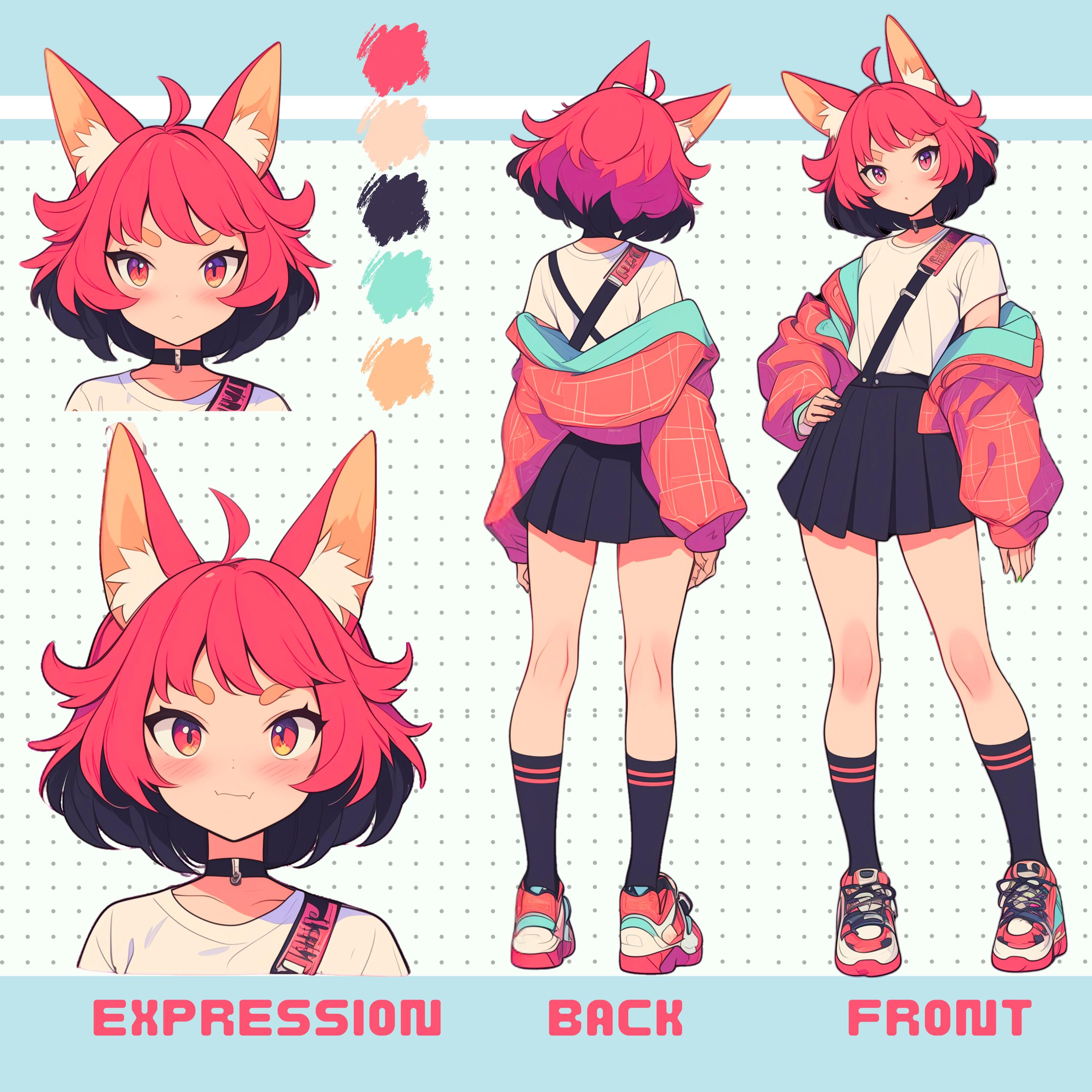 Custom Character Sheet Commission, Vtuber Model, Character Sheet Commission,Reference Sheet, DND Character Sheet, Anime Reference Sheet