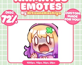 Custom animated emotes, Animated Emotes, custom twitch emotes, Custom Chibi Twitch Emotes, Vtuber Emotes, halloween emotes, twitch Emotes