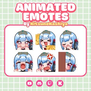 Geanimeerde emotes AANGEPAST | Aangepaste emotes, Discord-emotes, Twitch-emotes, sub-emotes, Chibi-emote voor streamer, GIF VTuber-emotes, Valentijn