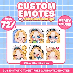 CUSTOM EMOTES, Animated Emotes, Custom Emote, Chibi Emotes, Twitch Emotes, Twitch Emotes Pack, Twitch Emoji, Custom emote, Discord Emotes