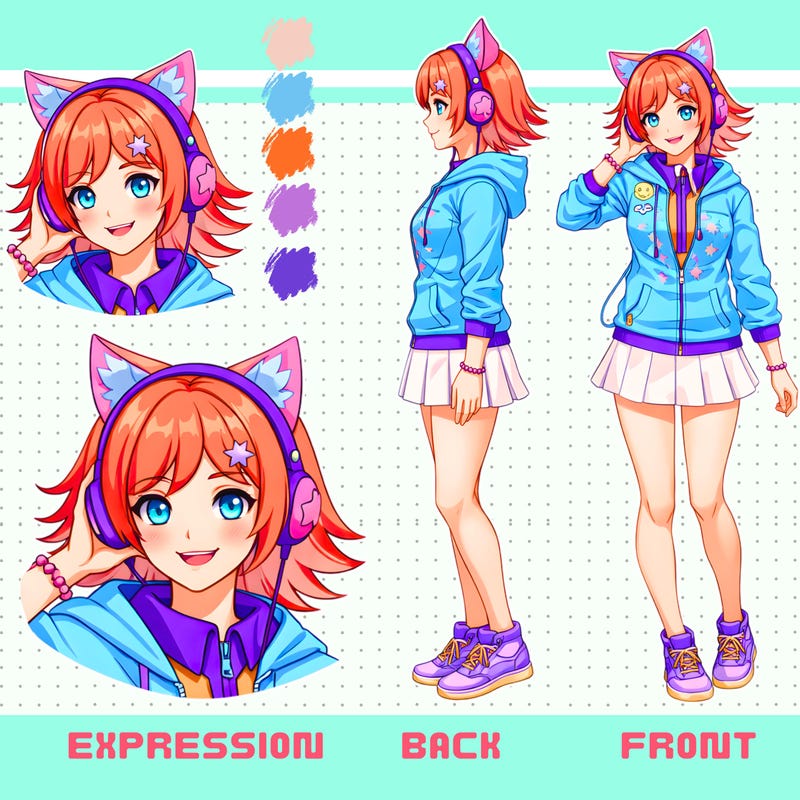 Character Design Anime Oc - Etsy