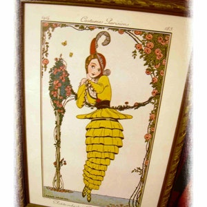 Costumes Parisiens 1914 Artwork 183, 184 TWO pictures in original frames