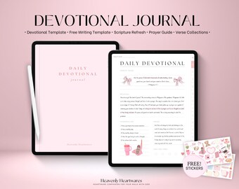Pink Digital Devotional Journal: Gratitude & Scripture (PDF)