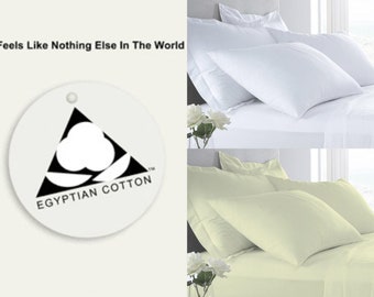 Pillow Case 400 Thread Count 100% Egyptian Cotton Sateen Hotel Quality Pack Of 2 Pillow Cases