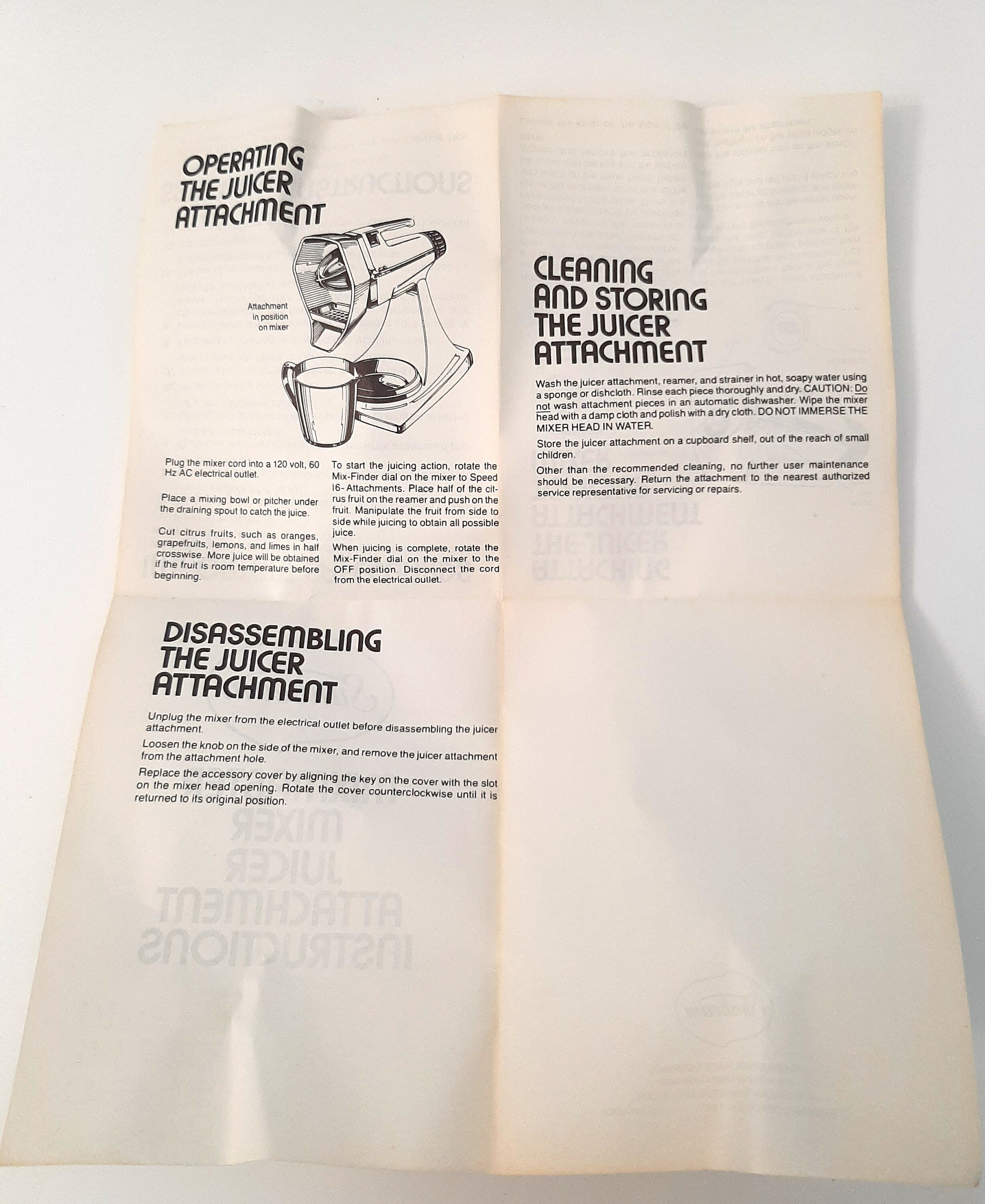 Vintage 1973 Sunbeam Mixmaster Power Plus Juicer Attachment Etsy