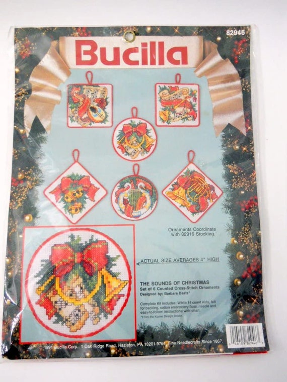 Bucilla Sounds of Christmas 19 Count Cross Stitch Stocking Kit 82916,  Música DIY -  España