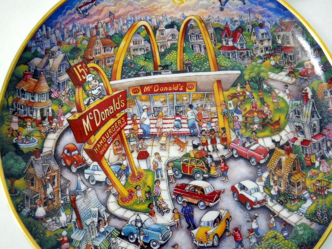 Vintage McDonalds Collector Porcelain Plate Golden Moments by Etsy