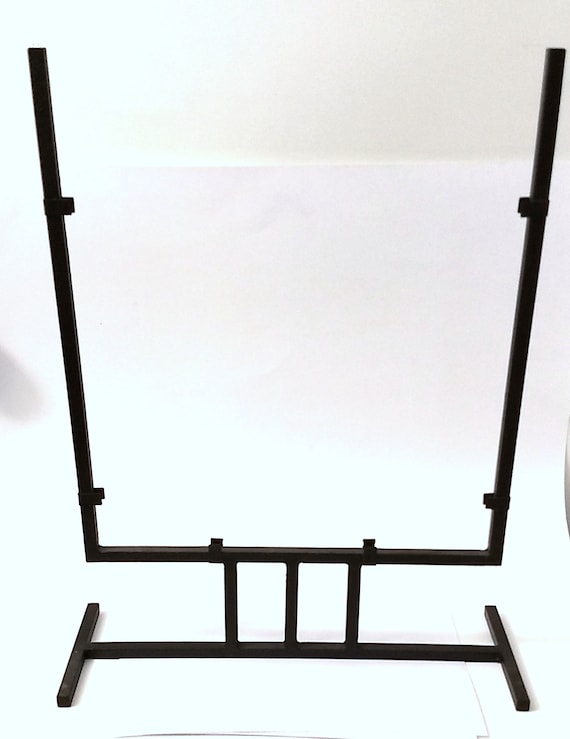 12 Square Wrought Iron Glass Art Display Stand