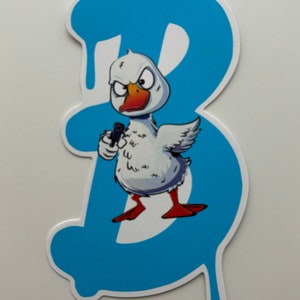 BAGZA STICKERS B logo with Goose