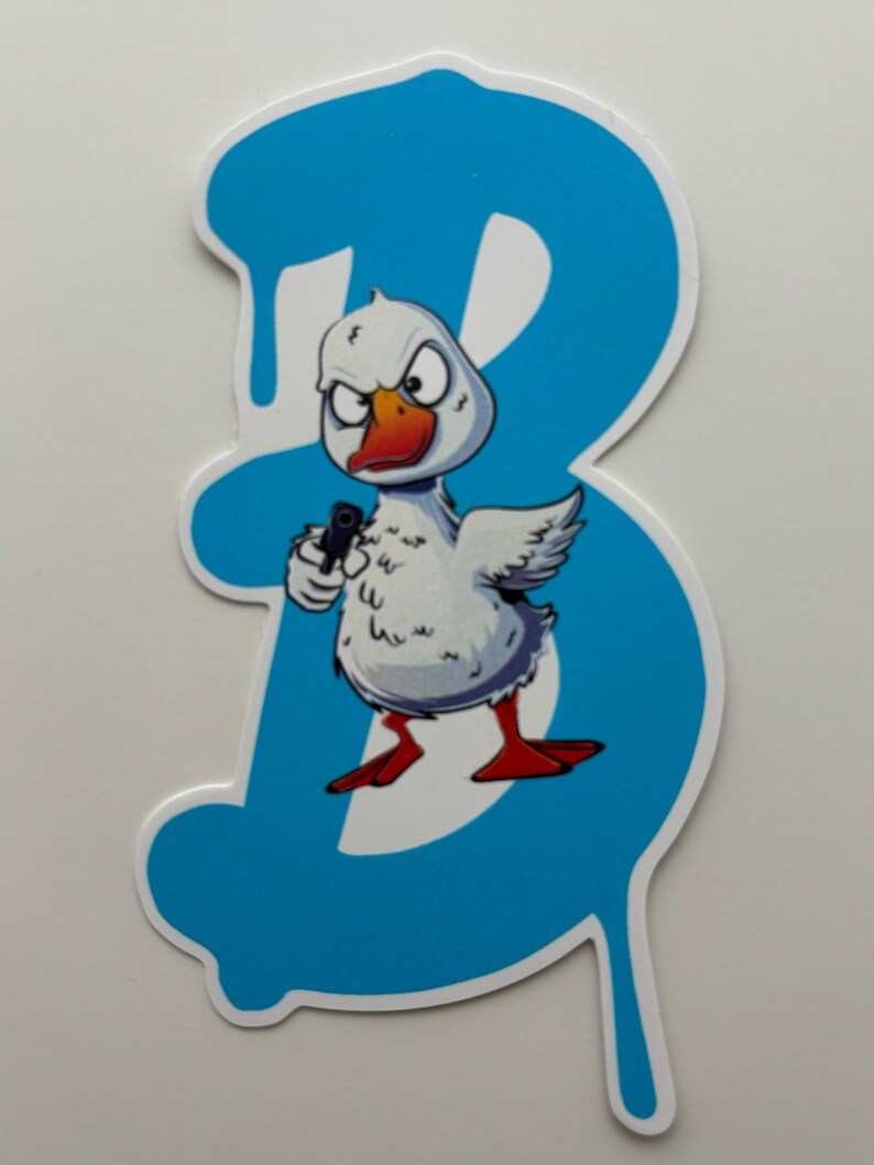 BAGZA STICKERS B logo with Goose