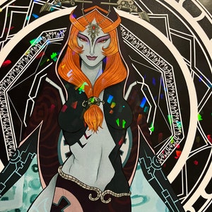 Legend of Zelda Twilight Princess - Midna Twili Form - 11x17 Art Print Poster Matte and Holographic