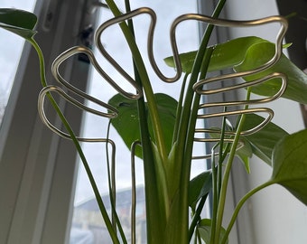 Handgefertigte Monstera Blatt Pflanzenstütze - Robust, perfekt für kleine bis mittlere Zimmerpflanzen (Kupfer, Gold, Schwarz - Monstera)