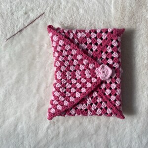Pochette au crochet book sleeves 100% handmade image 2