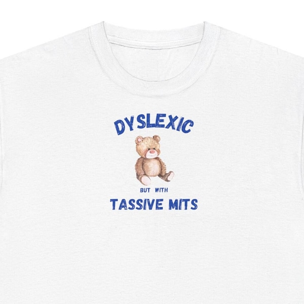 Dyslexique mais avec des mitaines compactes / T-shirt unisexe en coton épais
