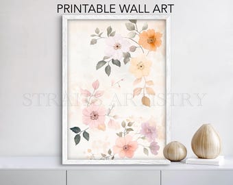 Gerbera Daisy Watercolor Print | Floral Botanical Art (Digital Download)