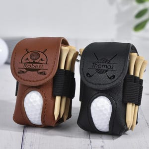 Pochette élégante pour balles de golf, porte-tees, sac de balle de golf, mini porte-balle de golf, sac de voyage de golf en cuir, grands cadeaux de golf
