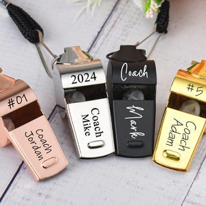 Engraved Whistle,Sport Gift for Coach,Teacher Appreciation Gift,Custom Coach Whistle,Personalized Whistle Necklace,Football Coach Gift