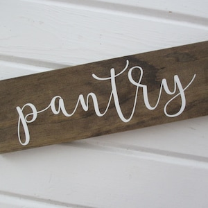 Wood Pantry Door Sign