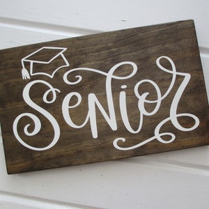 Senior Wood Sign, Photo Prop, Graduation Sign, Diploma, High School, College, No Nails, Graduation Decor, Graduation Photo Prop
