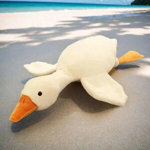 50-190cm Cute Big White Goose Plush Toy Kawaii Huge Duck Sleep Pillow Cushion Soft Stuffed Animal Doll Gift