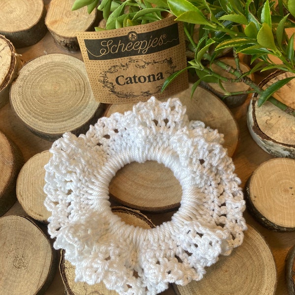 Chouchou Blanc En Crochet