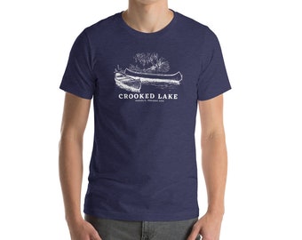 Canoe Crooked Lake Short-Sleeve Unisex T-Shirt