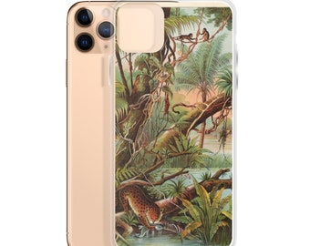 Jungle Cat and Monkeys iPhone Case