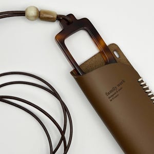 Pendant magnifying glasses, traditional tortoiseshell