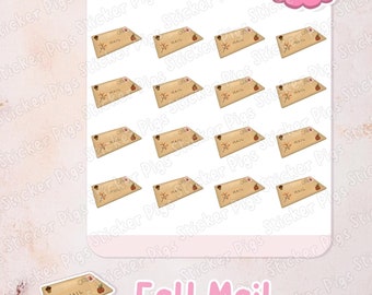 Fall Mail Delivery Stickers | Matte Vinyl Journal & Planner Stickers -  Fall/Autumn, Seasonal, Envelope, Happy Mail Sticker Sheet