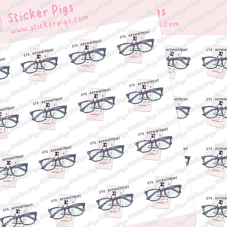 Eye Appointment Planner Stickers - Optometrist Appointment - Journal ...