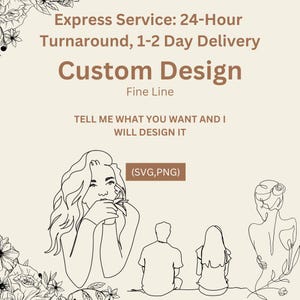 Custom Svg, Personalized Svg, Custom One-line Art from your photo,  continuous one line drawing design, family, pet, couple line art