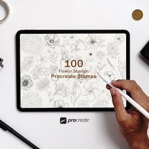 100 Procreate Blumen-Stempel | Procreate Blumenstempel | Blumen Procreate | Procreate Botanische | Blumen Stempel | Procreate Blumen Pinsel