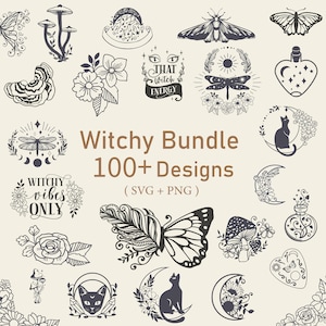 Celestial Witchcraft SVG-paket: Boho Mystic Designs (digital fil)