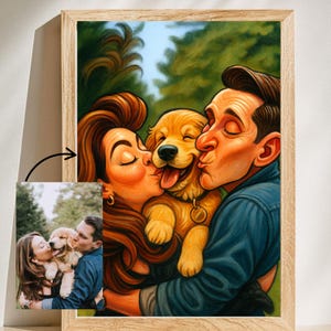 Custom Caricature Portrait from Photo | Funny Personalized Drawing | Digital Gift for Friends, Couples, Pets, or Family | Made to Order