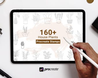 160 sellos de plantas de interior para Procreate: pinceles florales