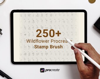 250 Wildflower Procreate Stamps: Botanical Brush Set (Digital Download)