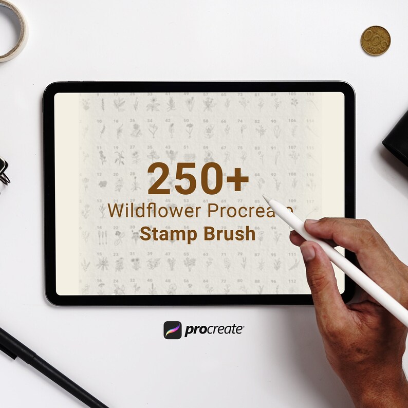 250 Wildflower Procreate Stamps: Botanical Brush Set (digital Download ...